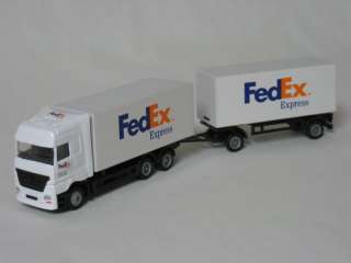 NEW FedEx Federal Express Diecast Truck Semi 2 Trailer  