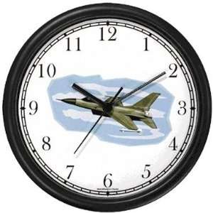  U.S. Fighter Jet, F16 Wall Clock by WatchBuddy Timepieces 