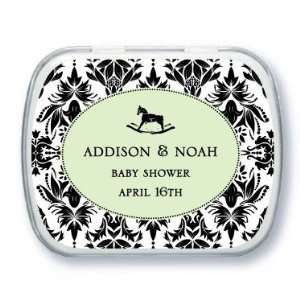 Personalized Mint Tins   Heirloom Damask Wasabi By Hello Little One 