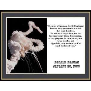 Ronald Reagan After the Challenger Tragedy Quote 8 1/2 X 11 Novelty 
