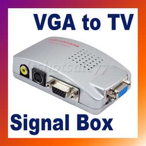 PC VGA to TV Video AV Signal Converter video Switch Box  