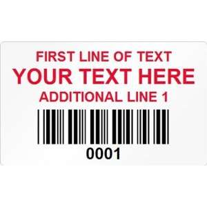   Label With Barcode, 3 x 5 Tamperproof Checkers