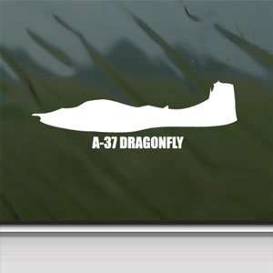  A 37 DRAGONFLY White Sticker Military Soldier Laptop Vinyl 