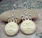 moon face earrings  
