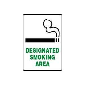  DESIGNATED SMOKING AREA (W/GRAPHIC) Sign   10 x 7 