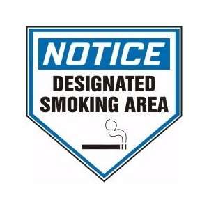  NOTICE DESIGNATED SMOKING AREA (W/GRAPHIC) Sign   18 .040 
