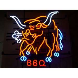  Neon Sign BBQ Pit Bar B Que Business Light 25 x 25 