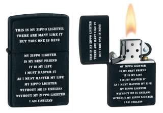 ZIPPO CREED_BLACK MATTE_ZIPPO WINDPROOF LIGHTER #24710  