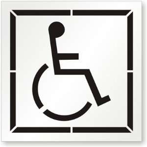  Handicap Parking (With Graphic) Polyethylene Stencil Sign 