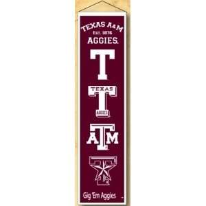  Texas A&M Aggies Wool 8x32 Heritage Banner Sports 