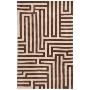   Rugs Fusion Labyrinth FN02 Beige/Brown 3 6 X 5 6 Area Rug Home