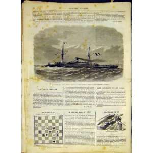  Ship Rochambeau France Navy French Print 1868