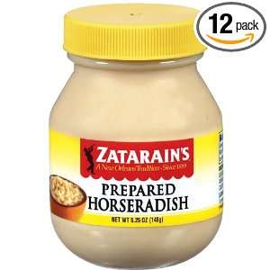 ZATARAINS Prepared Horseradish, 5.25 Ounce (Pack of 12)  