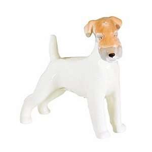  Ceramic Wire Haired Fox Terrier Statue