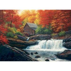   Jigsaw Puzzle 500 Pieces 12x18 Glade Creek Grist Mill Toys & Games