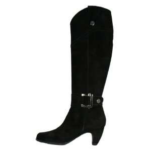 Kathryn Kerrigan Clea Tall Black Suede Boot with Heel 