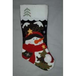  Trim a Home 20in Stocking   Snowman with Top Hat 