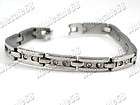 FREE wholesale 5ps CZ nice stainless steel man bracelet  