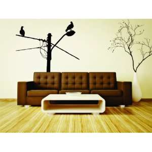    Removable Wall Decals  Birds on a Telephone Wire