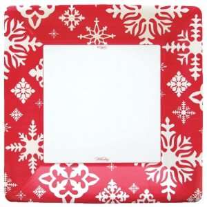    Alpine Snow Red 10 inch Square Paper Plate