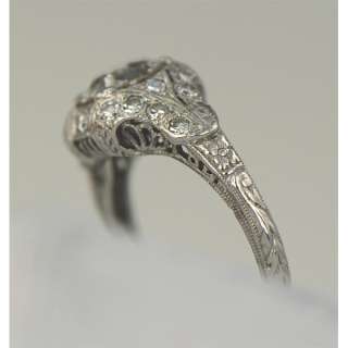 OMC European Cut Diamond Engagement Ring 950 Pure Platinum 1.65CTW 