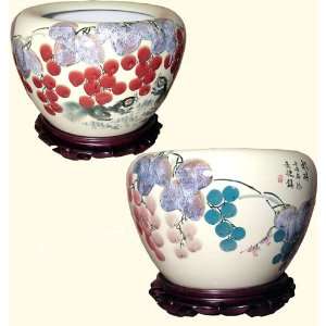 Modern Master Taiwan Style Chinese Porcelain Fishbowl 