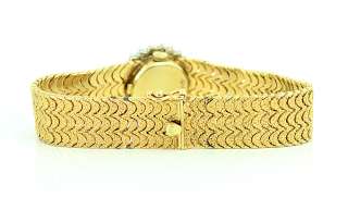 Vintage Ladies Rolex Watch 14k Solid Yellow Gold Manual Wind Diamond 