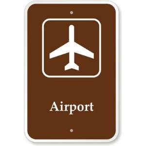  Airport (with Graphic) Aluminum Sign, 18 x 12 Office 