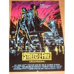  VINTAGE STREETS OF FIRE MOVIE POSTER 1983