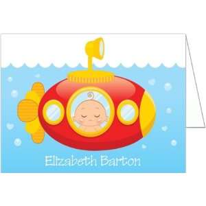  Submarine Baby Baby Thank You Cards   Set of 20 Baby
