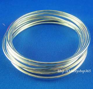 Wholesale 10pcs silver lady plain bangle bracelet 6cm  