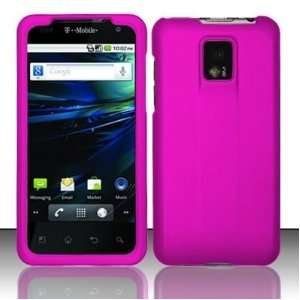  Pink Hard Plastic Rubberized Case Cover for T Mobile LG 