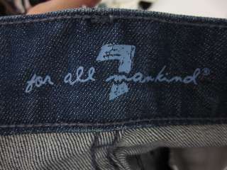FOR ALL MANKIND Dark Blue Wash Short Denim Jeans 28  