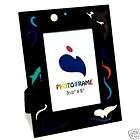 71010 Black Dolphin Picture Frame 3.5 x 5 Photo Ocean Stained Glass 