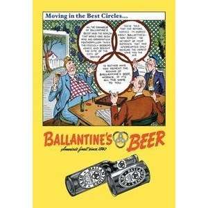  Vintage Art Ballantines Beer   Moving in the Best Circles 