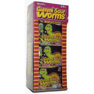 Gummy Sour Worms 24 ct  Grocery & Gourmet Food