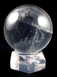 Moon Quartz Crystal Ball Carved Geometric Sphere Stand  