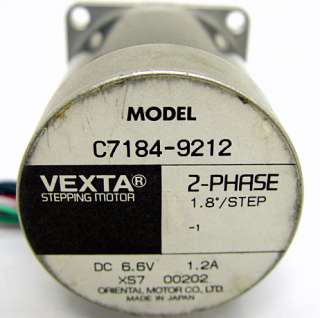 Vexta C7148 9212 2 Phase Stepping Motor 1.8DEG/STEP 6.6V DC XS7 00202 