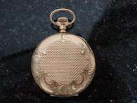 14k Yellow Gold Waltham Pocket Watch Seconds Antique  