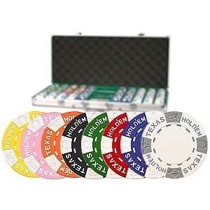  New 650 Real Clay 11.5 gram Texas Holdem Poker Chips Set w 