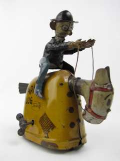 Rare 1923 Nifty Barney Google Spark Plug Windup Tin Toy  