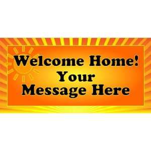  3x6 Vinyl Banner   Generic Welcome Home With Sun 