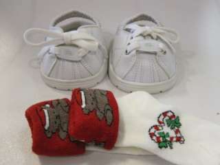 BAB White Girls Sketchers Tennis Shoes Christmas Socks  