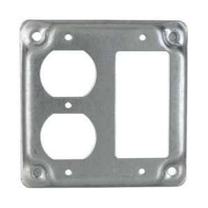  Cooper Crouse Hinds F/1 Dplx Rcpt 1gfci Steel Square Cover 