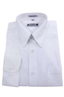 Men’s Solid White Dress Shirts Paolo Giardini Regular Fit Cotton 