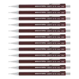 12 Sanford 0.7mm Cassette Burgundy Mechanical Pencils 070735001368 