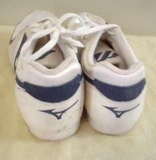   Shoes Size 8 Running Cleats White Blue Excellent Condition  
