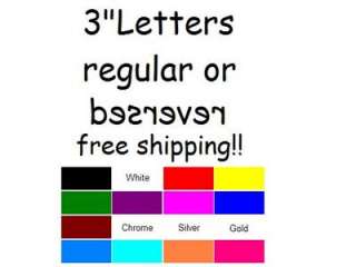 inch Letter Vinyl Sticker Decal COLOR Almost any font  