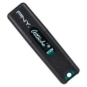  PNY Attaché Premium 512MB USB 2.0 Flash Drive (Black 