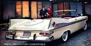 1959 PLYMOUTH FURY CONVERTIBLE (WHITE) REFRI. MAGNET  